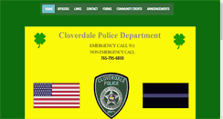 Desktop Screenshot of cloverdalepd.com